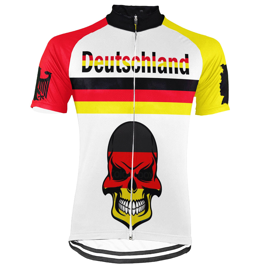 Customized Germany Winter Thermal Fleece Short Sleeve Cycling Jersey for Men