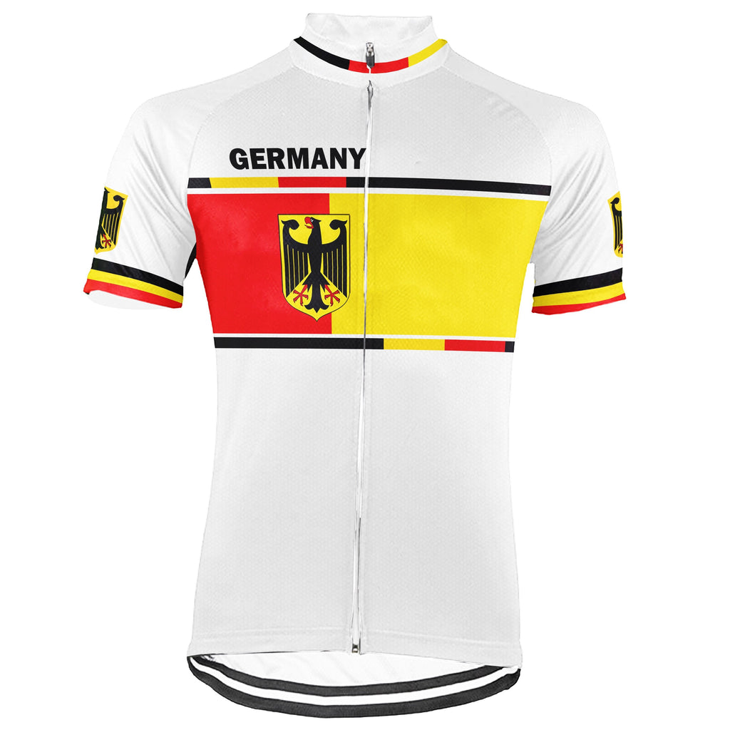 Customized Germany Winter Thermal Fleece Short Sleeve Cycling Jersey for Men