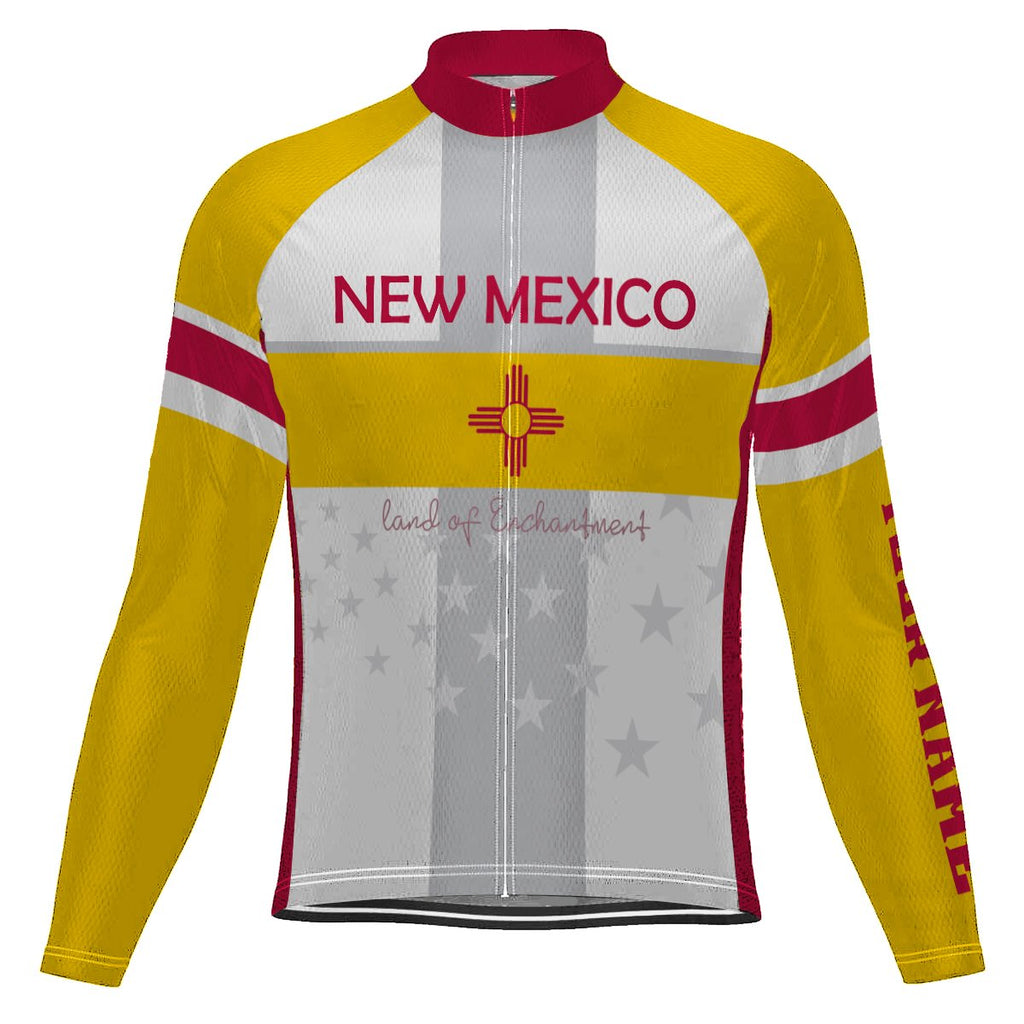 Customized New Mexico Long Sleeve Cycling Jersey for Men