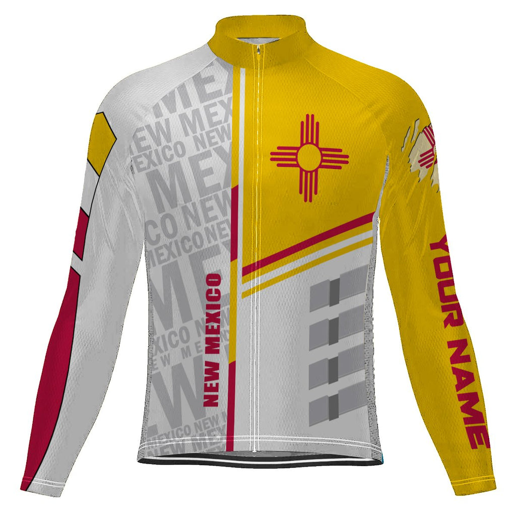 Customized New Mexico Long Sleeve Cycling Jersey for Men