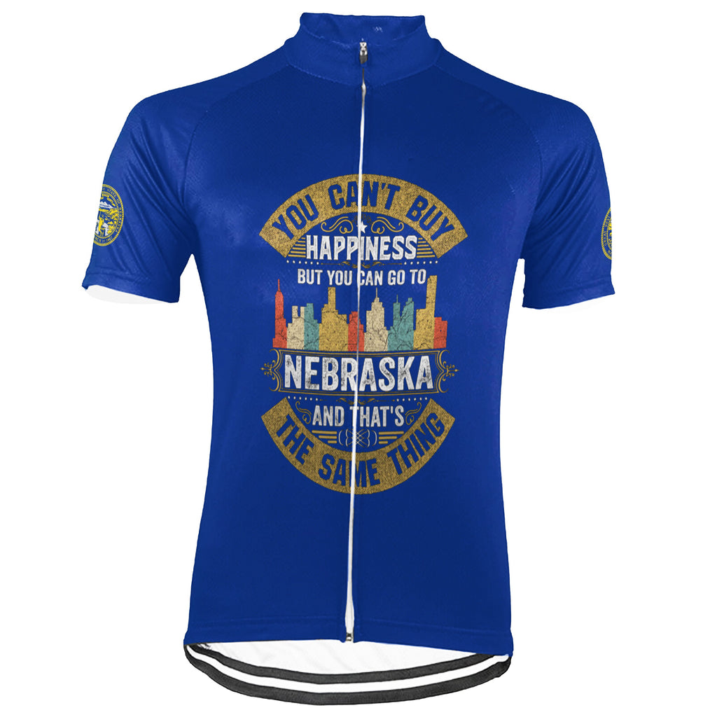 Customized Nebraska Short Sleeve Cycling Jersey for Men