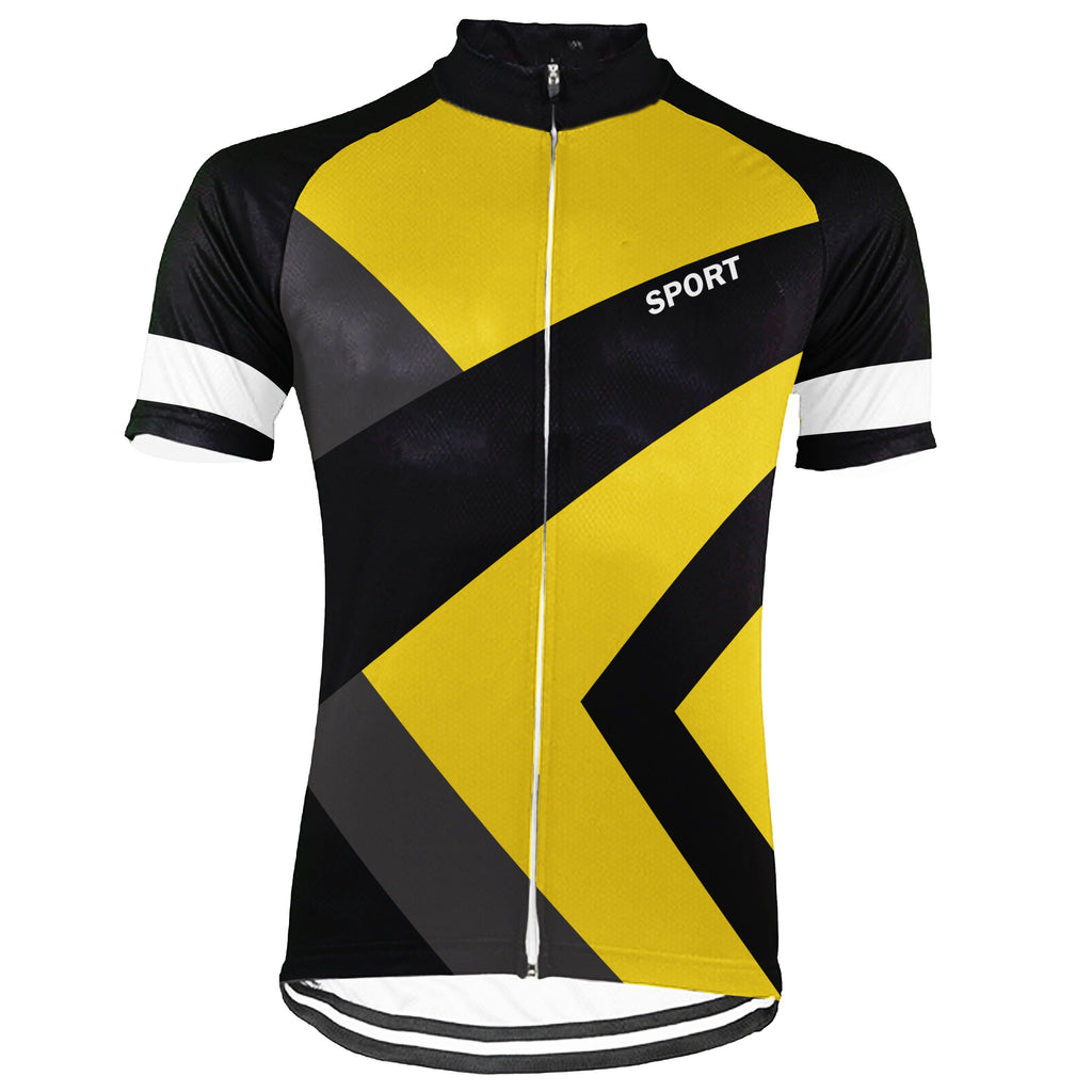 Customized Yellow Short Sleeve Cycling Jersey for Men