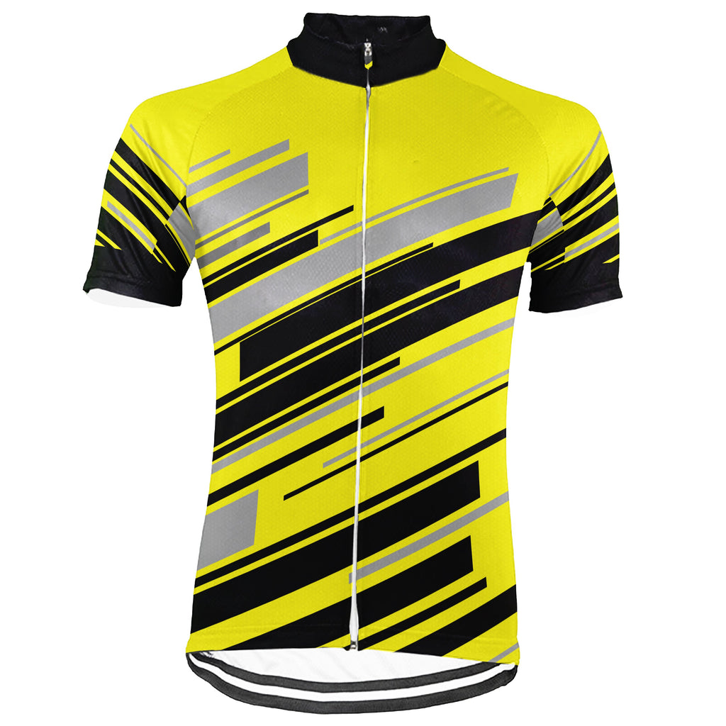 Customized Yellow Short Sleeve Cycling Jersey for Men