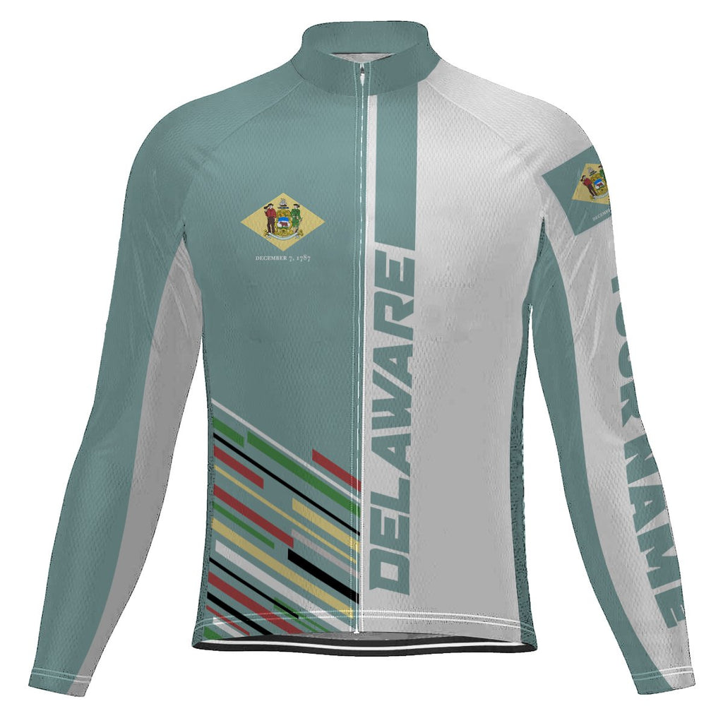 Customized Delaware Long Sleeve Cycling Jersey for Men