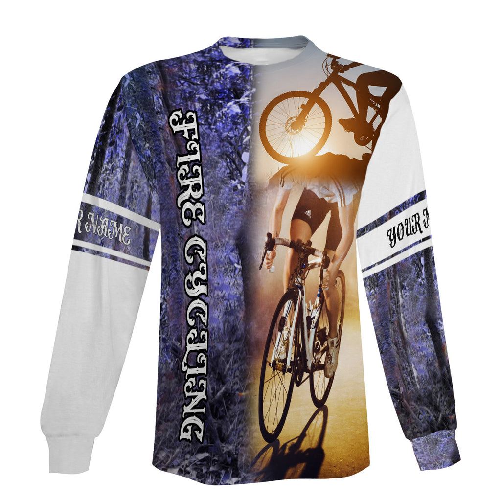 Women's Personalized Cycling Jersey Fire Cycling Long Sleeve, Short Sleeve, Hoodie, and Zip Up Hoodie