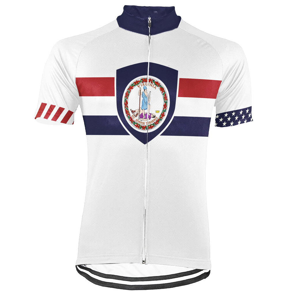 Customized Virginia Short Sleeve Cycling Jersey for Men