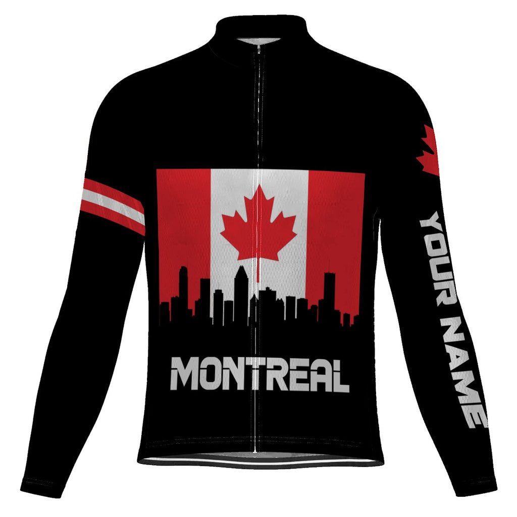 Customized Montreal Long Sleeve Cycling Jersey for Men