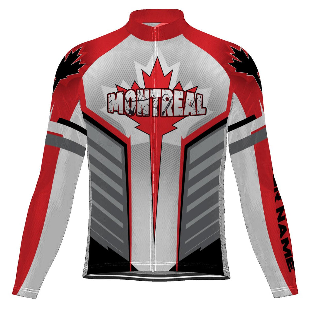 Customized Montreal Long Sleeve Cycling Jersey for Men