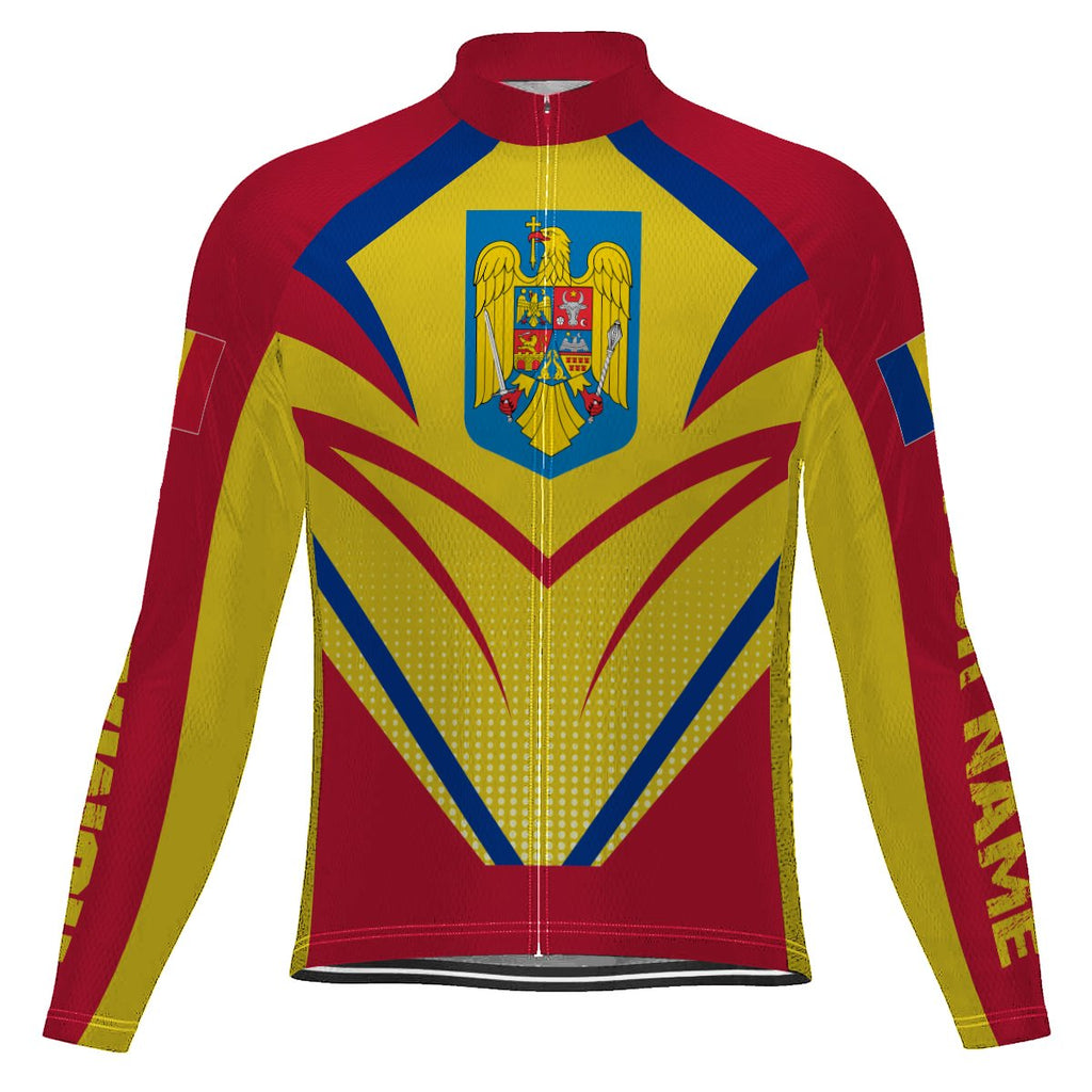 Customized Romania Long Sleeve Cycling Jersey for Men