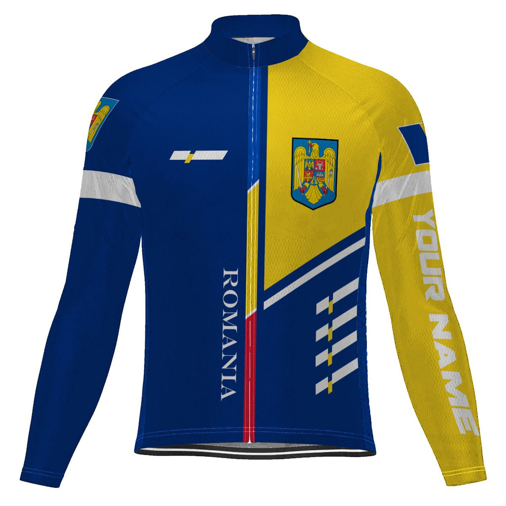Customized Romania Long Sleeve Cycling Jersey for Men
