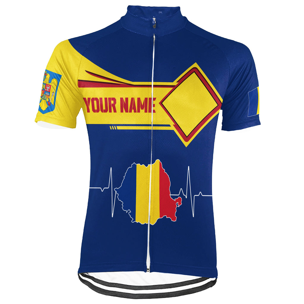 Customized Romania Short Sleeve Cycling Jersey for Men