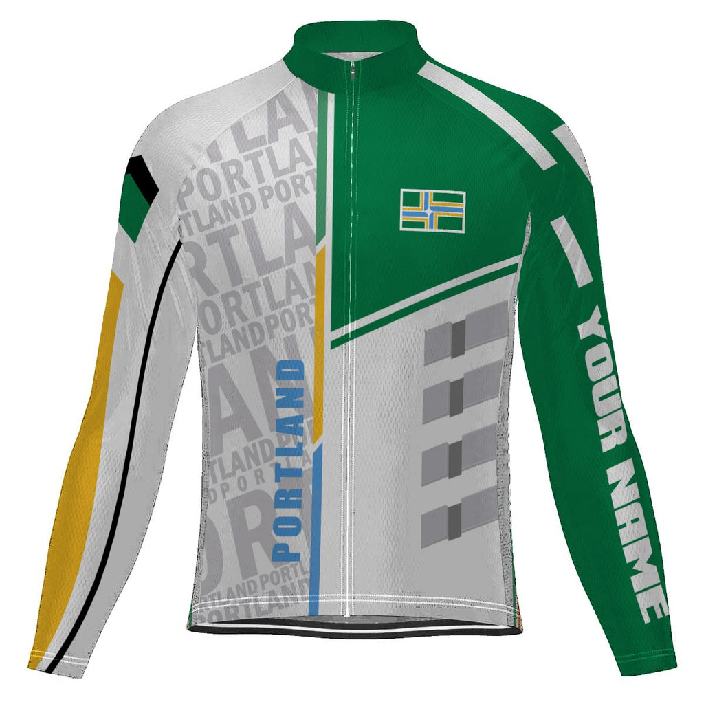 Customized Portland Long Sleeve Cycling Jersey for Men