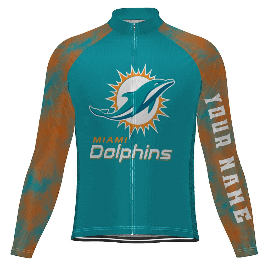Customized Miami  Winter Thermal Fleece Long Sleeve Cycling Jersey for Men
