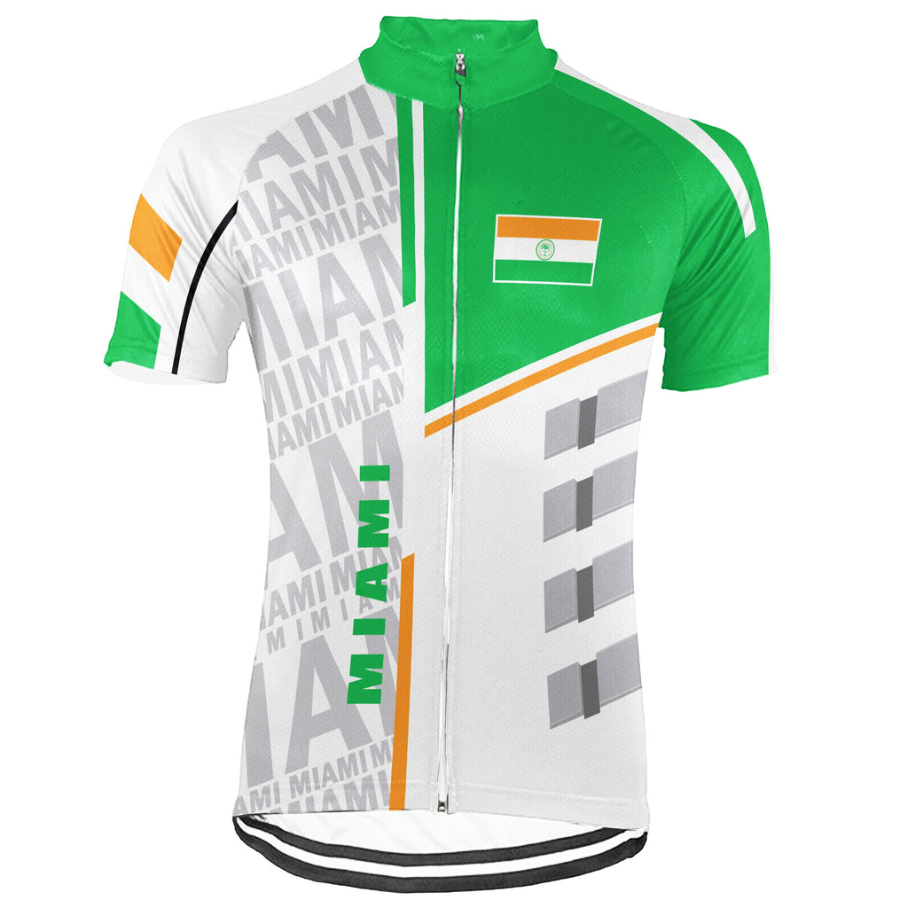 Customized Miami  Short Sleeve Cycling Jersey for Men