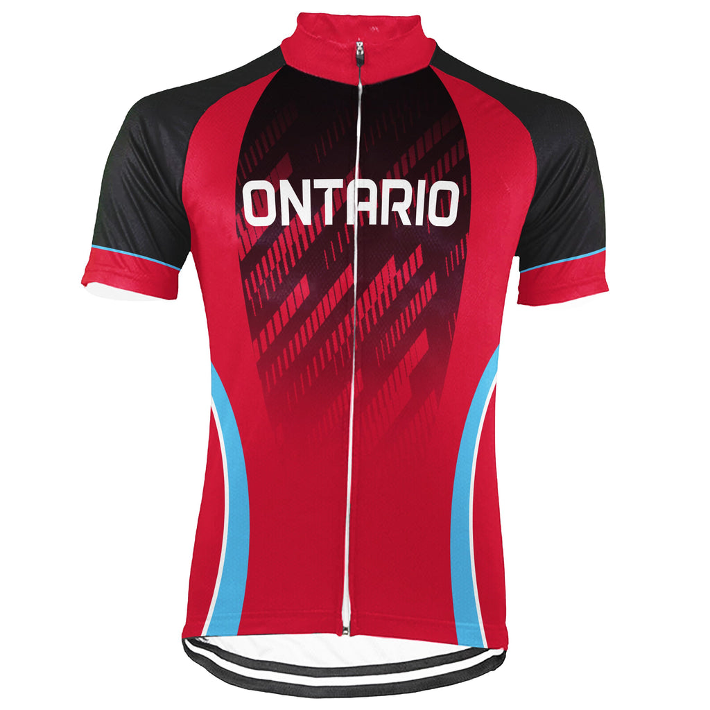 Customized Ontario Short Sleeve Cycling Jersey for Men