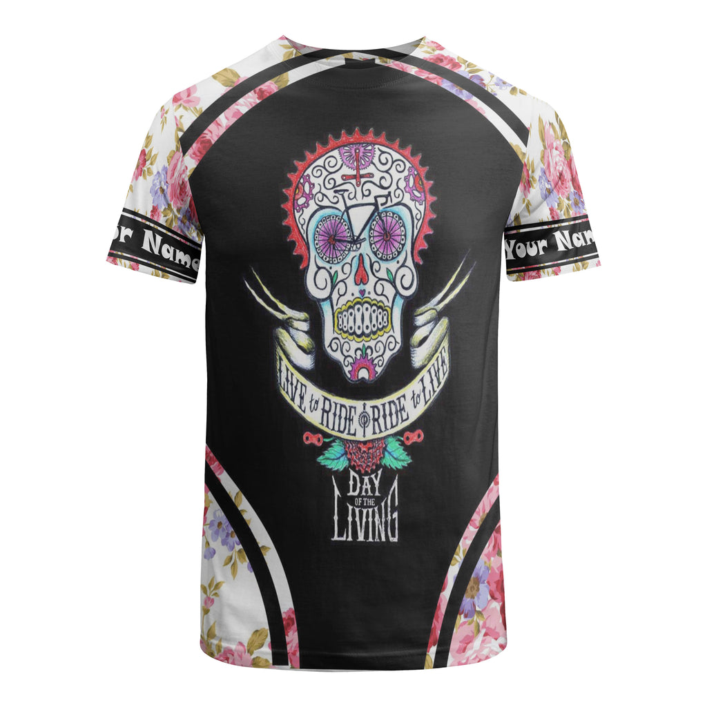 Day Of The Living Men's Cycling Short Sleeve, Long Sleeve, Hoodie, And Zip Up Hoodie- Custom Name Jersey
