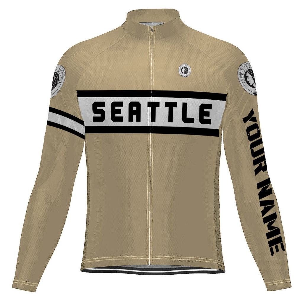 Customized Seattle Long Sleeve Cycling Jersey for Men