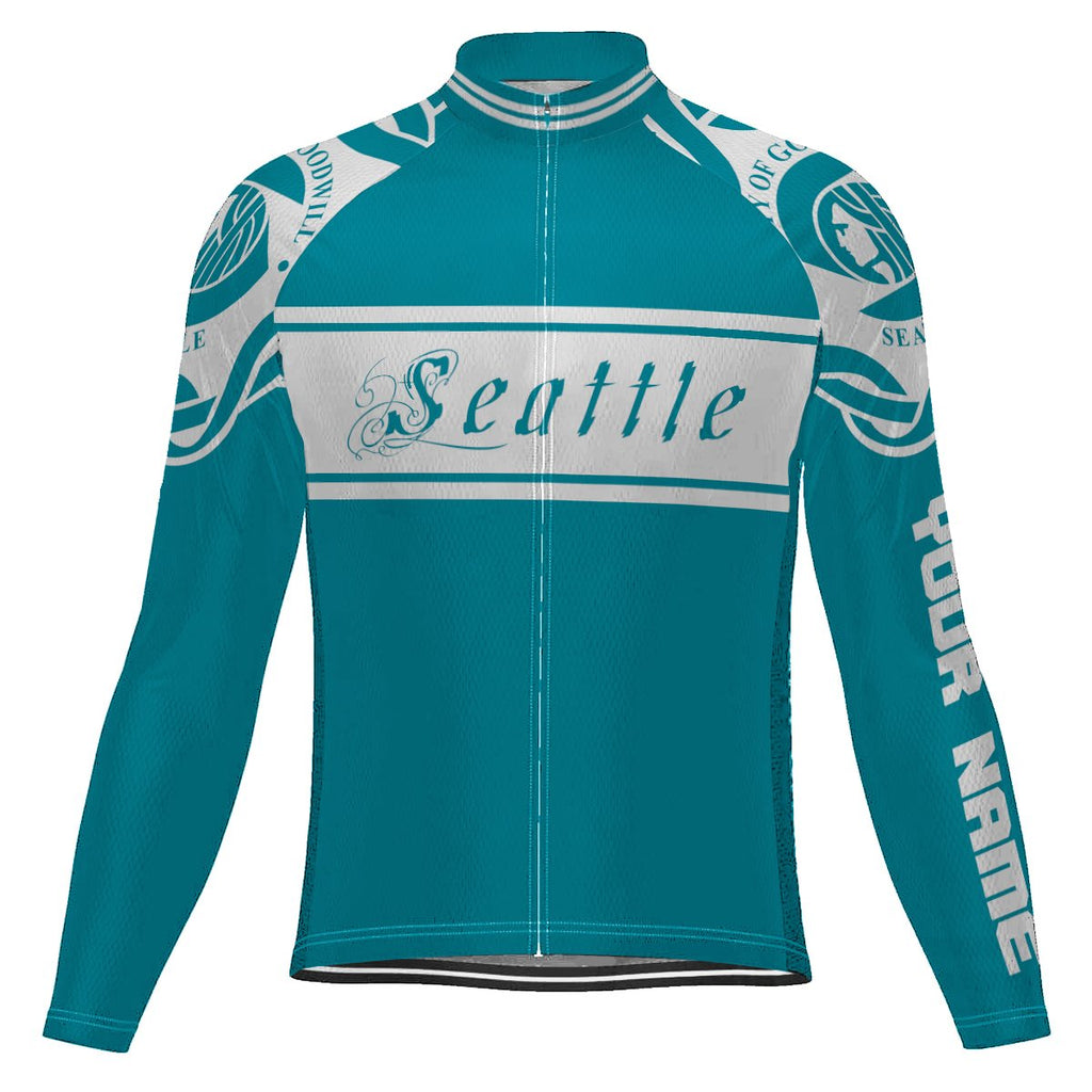 Customized Seattle Long Sleeve Cycling Jersey for Men