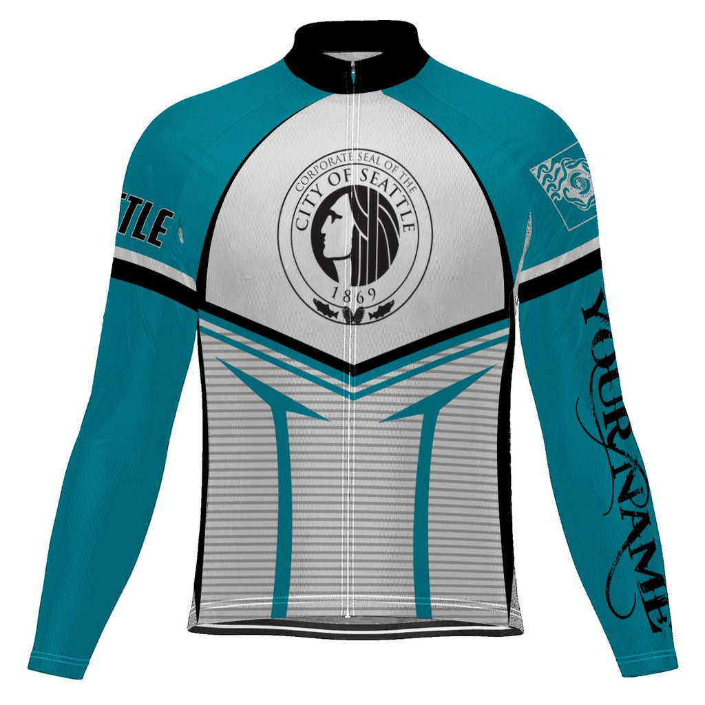 Customized Seattle Long Sleeve Cycling Jersey for Men