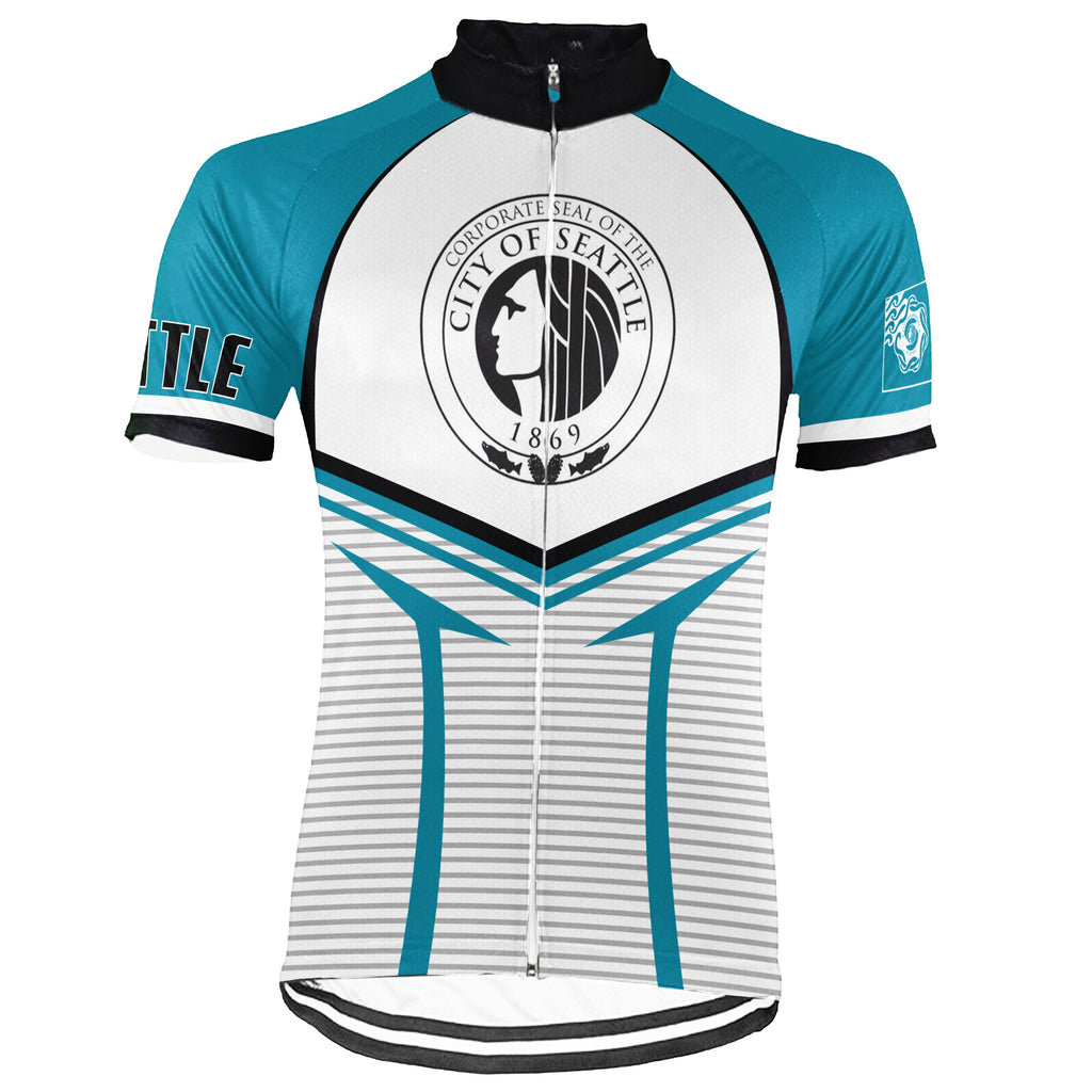 Customized Seattle Short Sleeve Cycling Jersey for Men