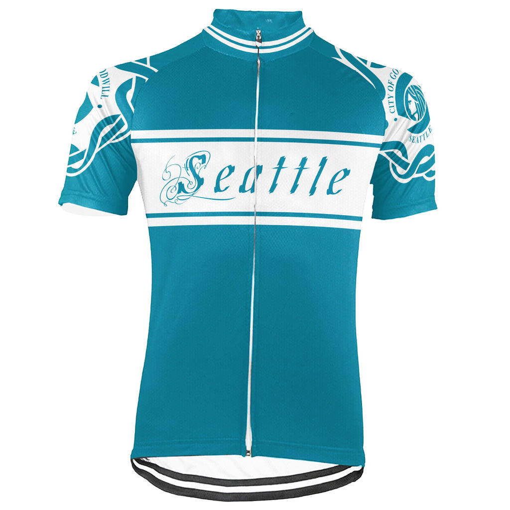Customized Seattle Short Sleeve Cycling Jersey for Men