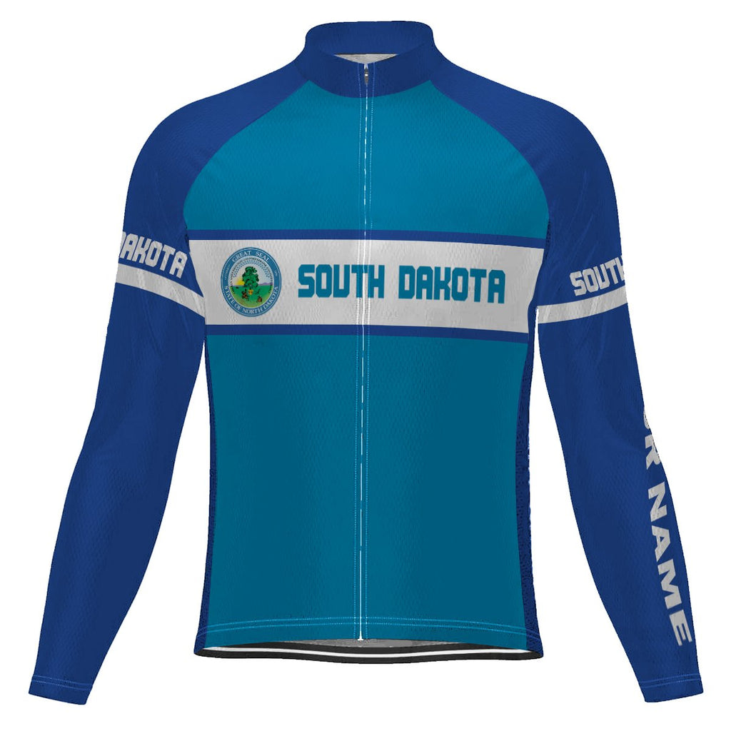 Customized South Dakota Long Sleeve Cycling Jersey for Men