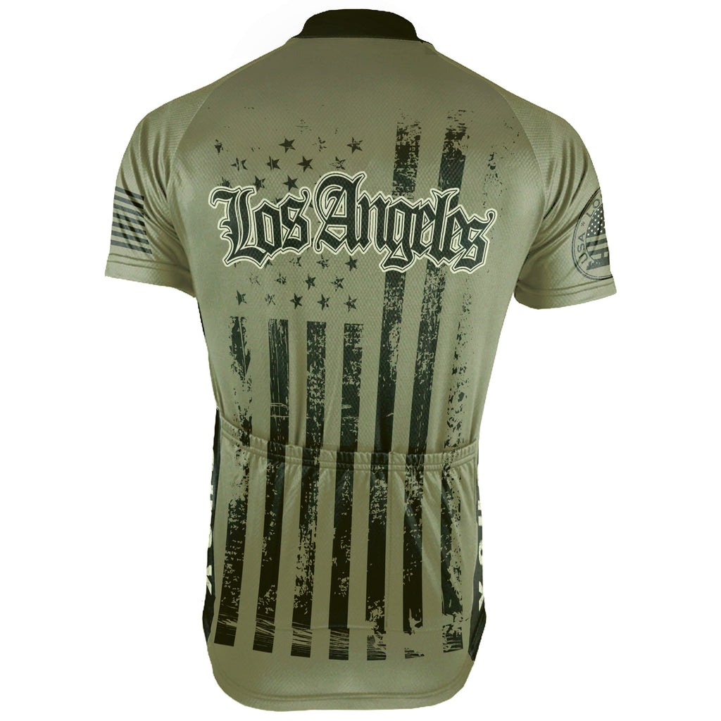 Customized Los Angeles Winter Thermal Fleece Short Sleeve Cycling