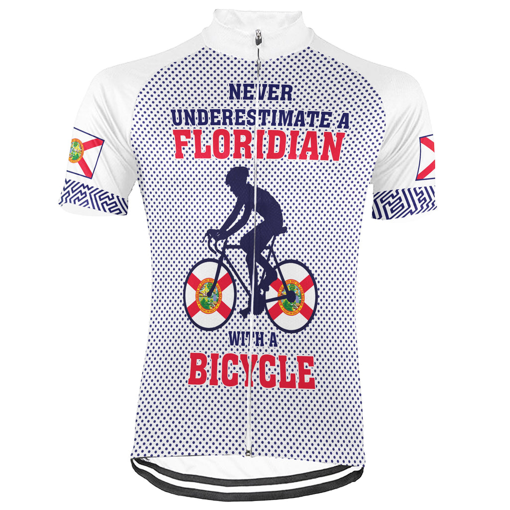 Customized Florida Short Sleeve Cycling Jersey for Men