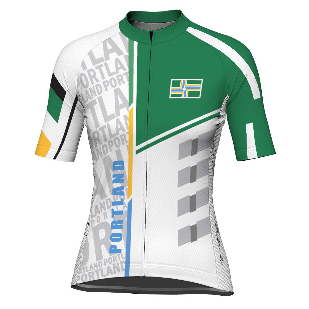 Customized Portland Short Sleeve Cycling Jersey For Women