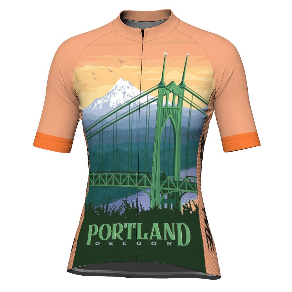 Customized Portland Short Sleeve Cycling Jersey For Women