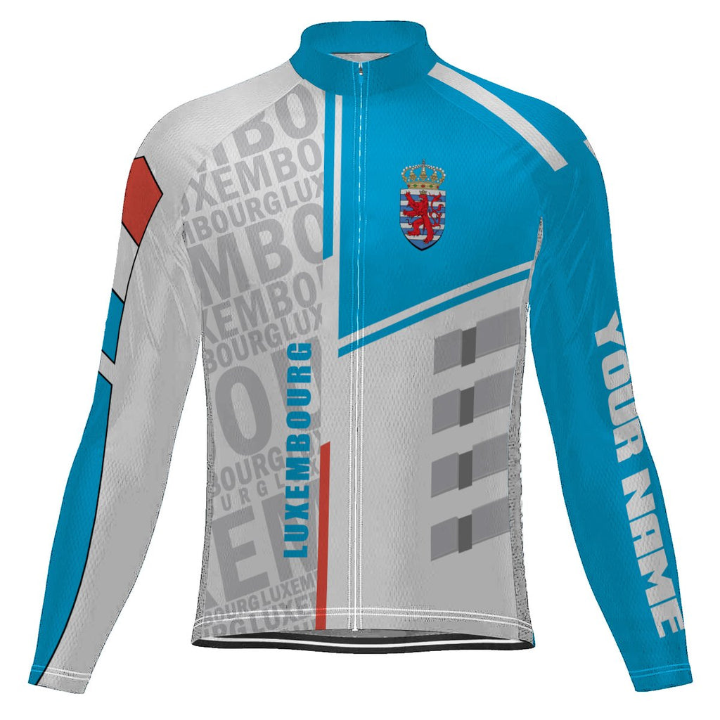 Customized Luxembourg Long Sleeve Cycling Jersey for Men