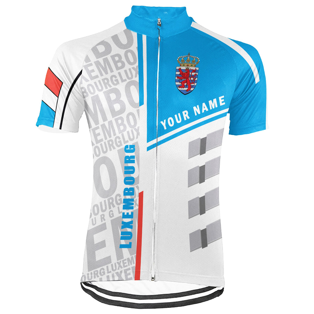 Customized Luxembourg Short Sleeve Cycling Jersey for Men