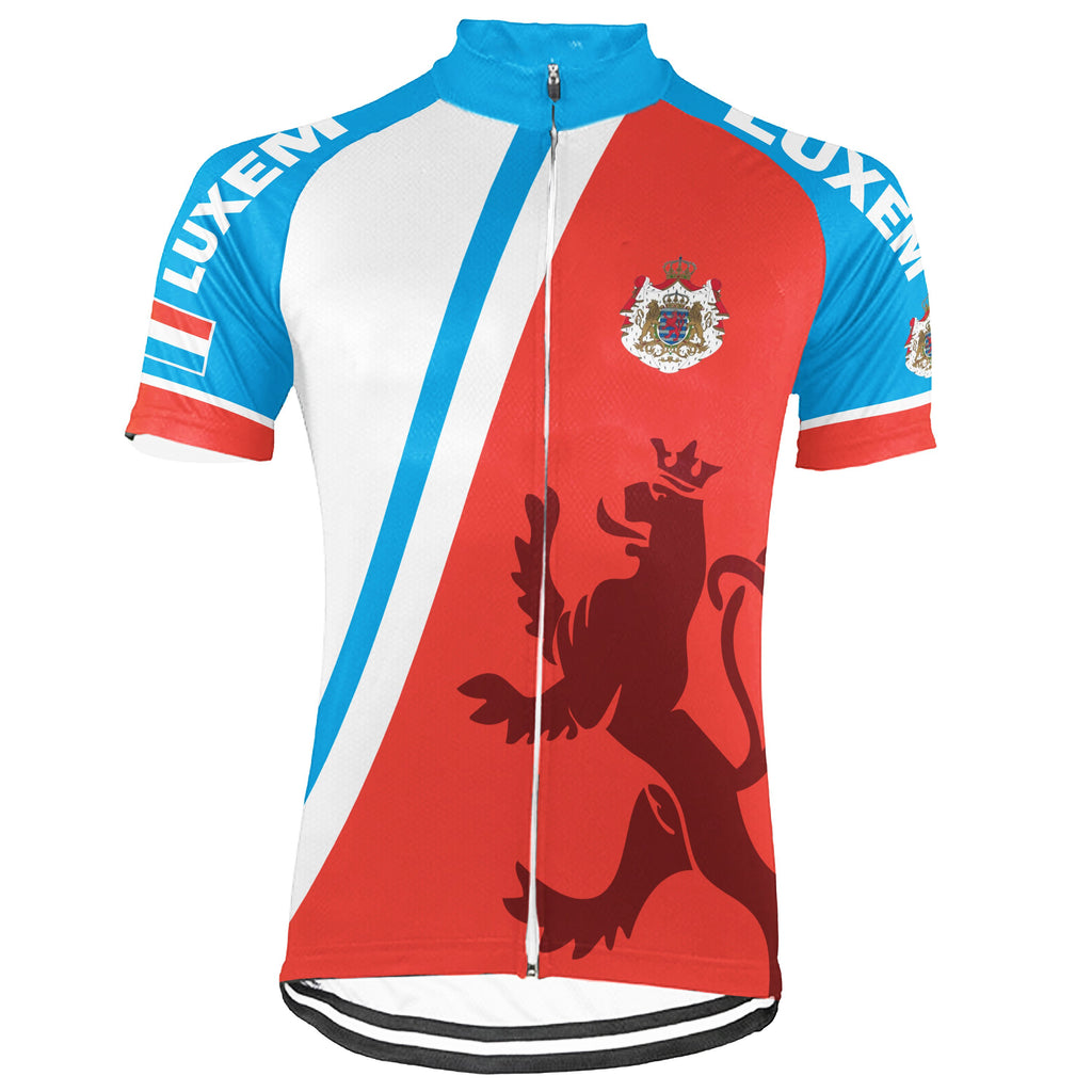 Customized Luxembourg Short Sleeve Cycling Jersey for Men