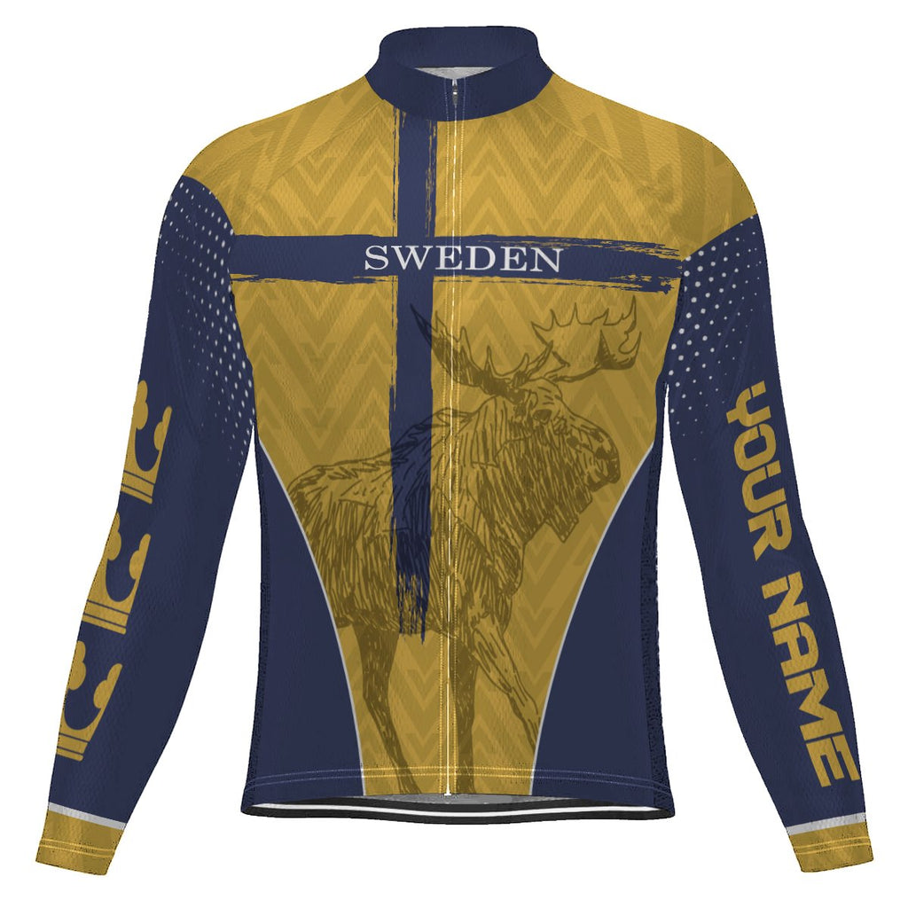Customized Sweden Long Sleeve Cycling Jersey for Men