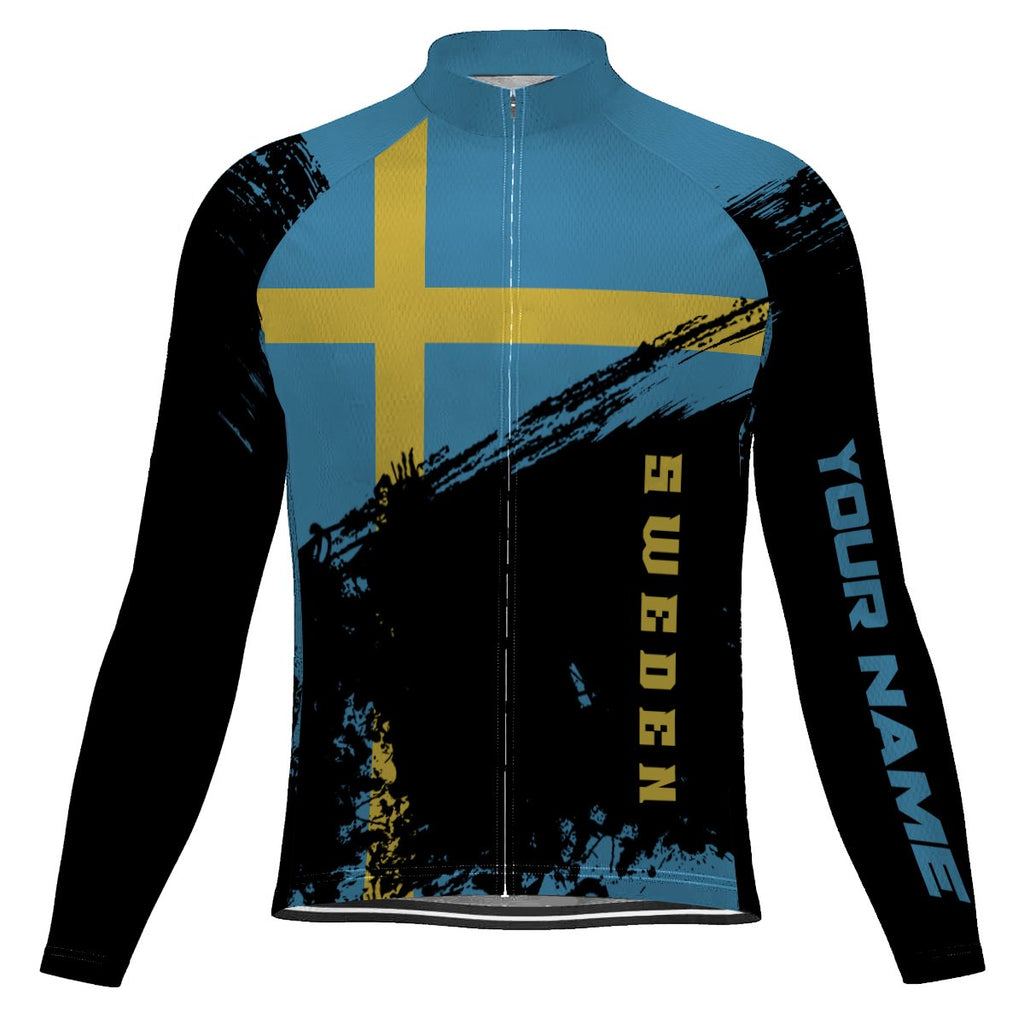 Customized Sweden Long Sleeve Cycling Jersey for Men
