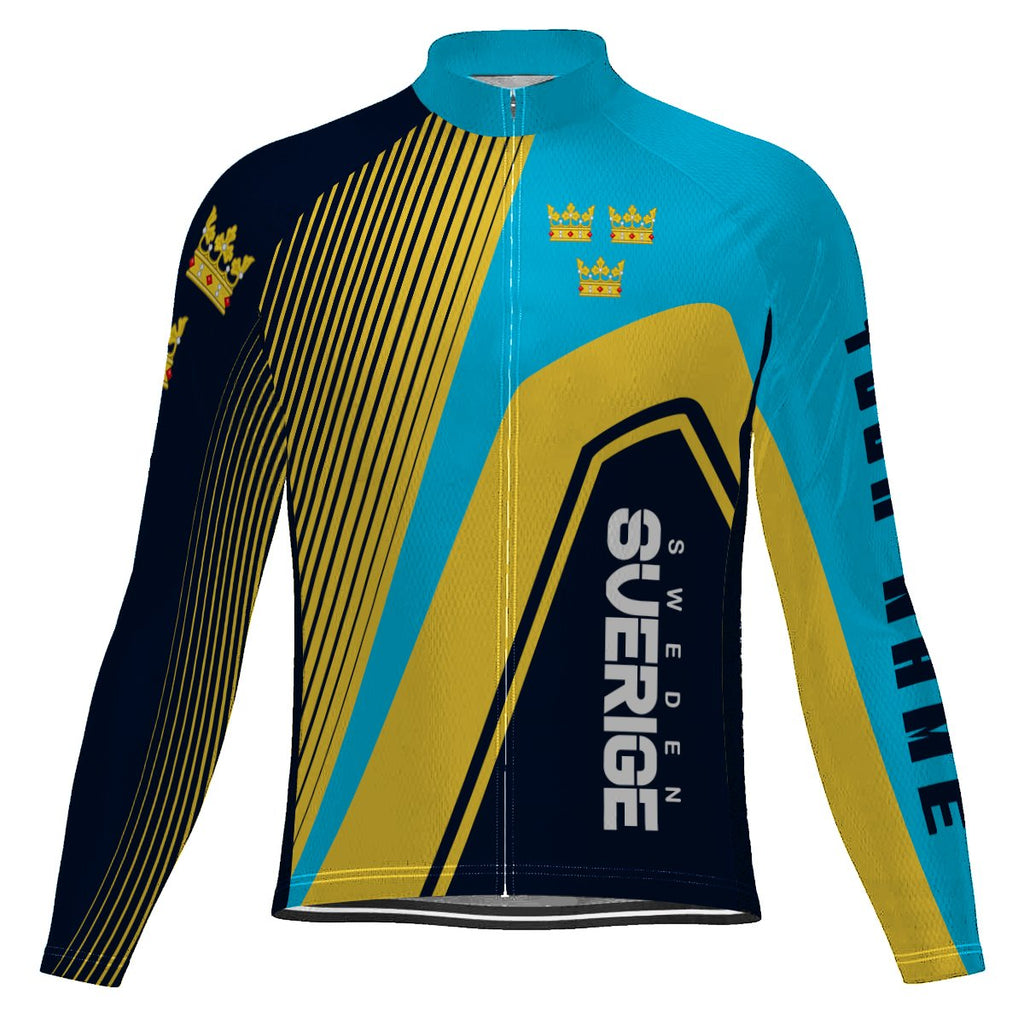 Customized Sweden Long Sleeve Cycling Jersey for Men
