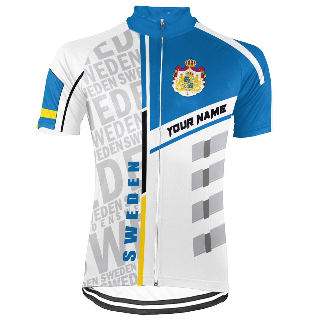 Customized Sweden Short Sleeve Cycling Jersey for Men