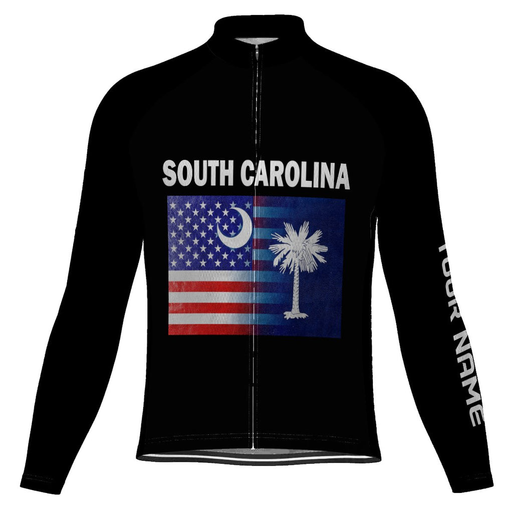 Customized South Carolina Long Sleeve Cycling Jersey for Men