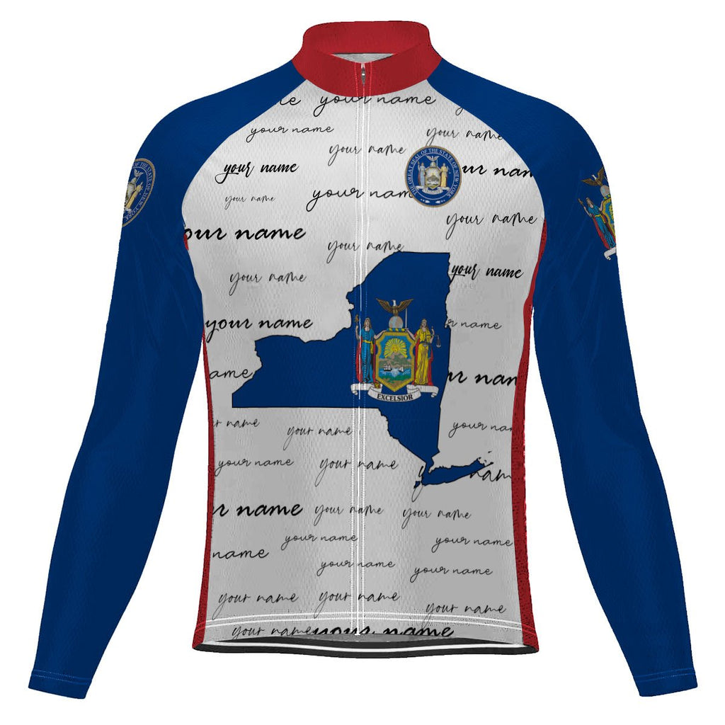 Customized New York Winter Thermal Fleece Long Sleeve For Men