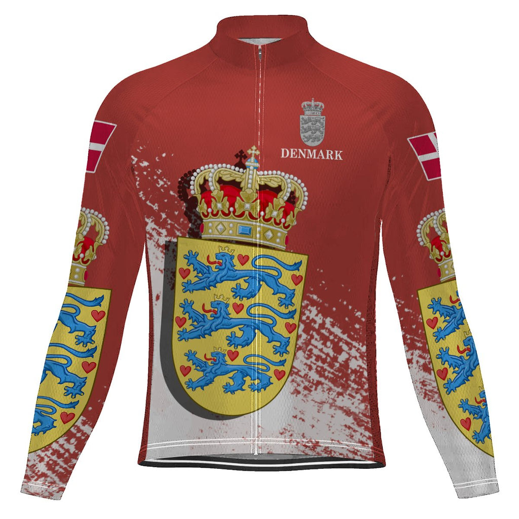 Customized Denmark Long Sleeve Cycling Jersey for Men