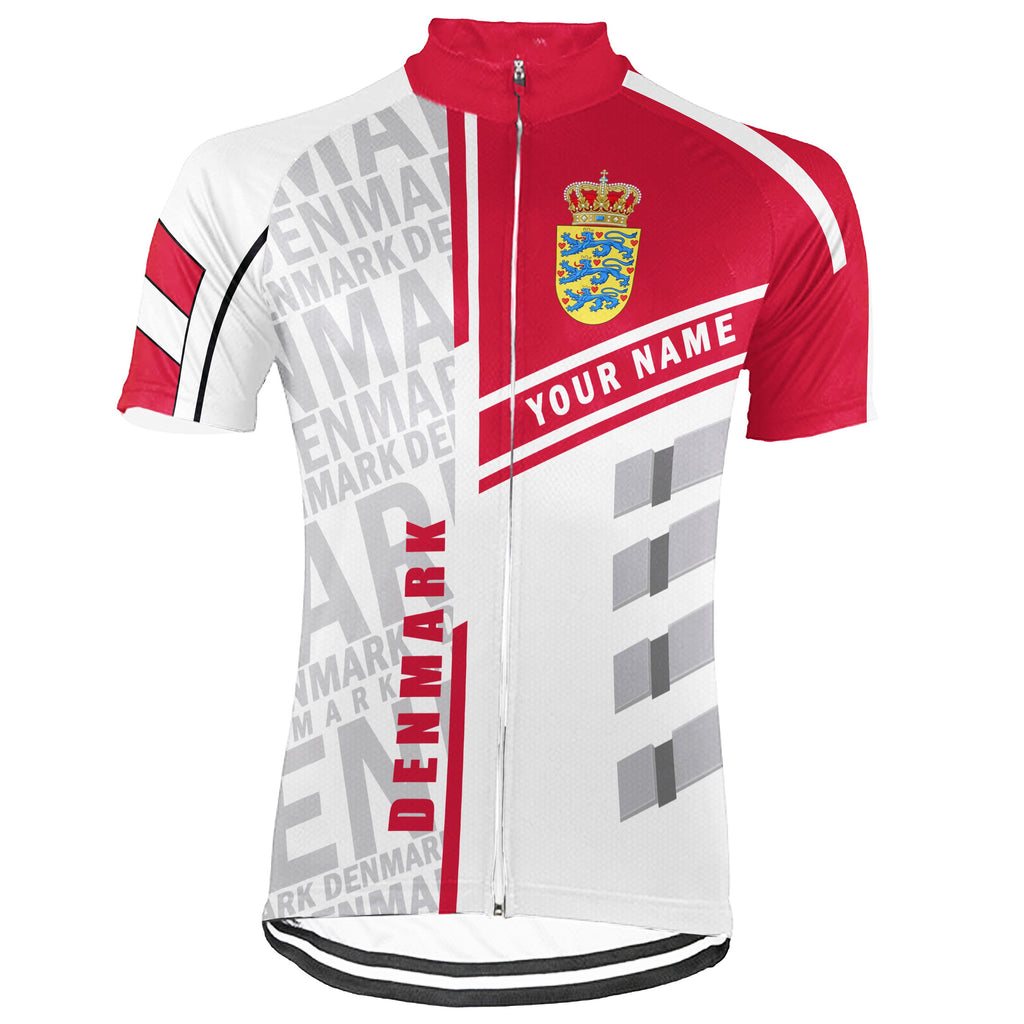 Customized Denmark Short Sleeve Cycling Jersey for Men