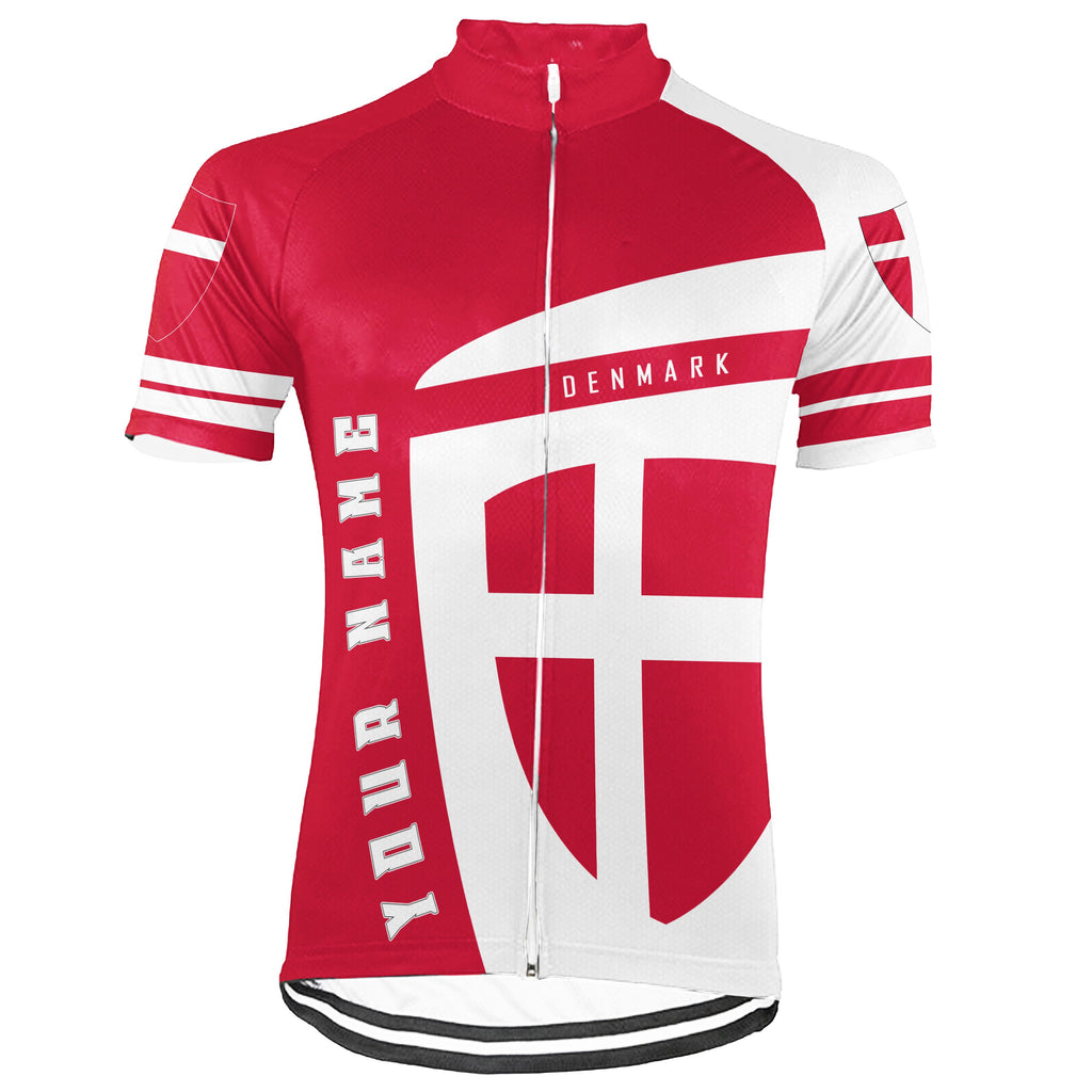Customized Denmark Short Sleeve Cycling Jersey for Men