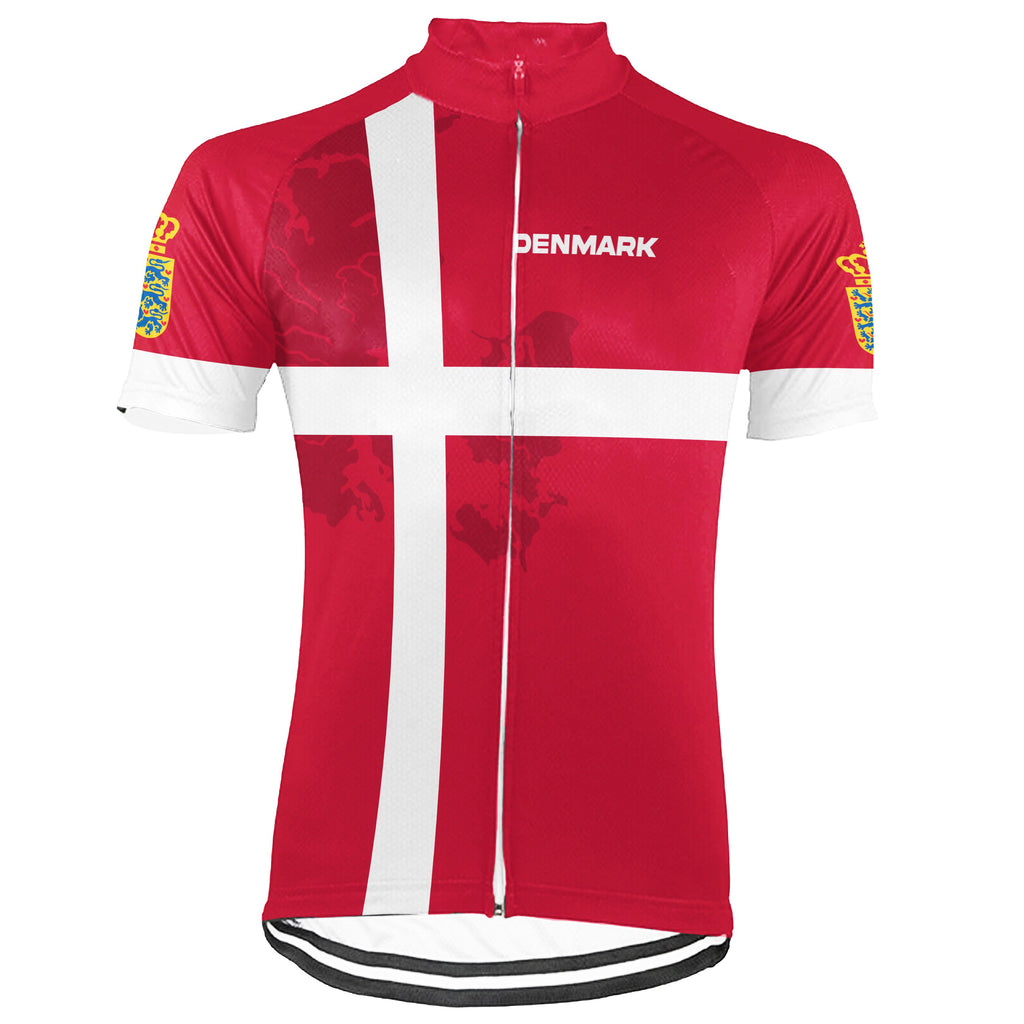 Customized Denmark Short Sleeve Cycling Jersey for Men