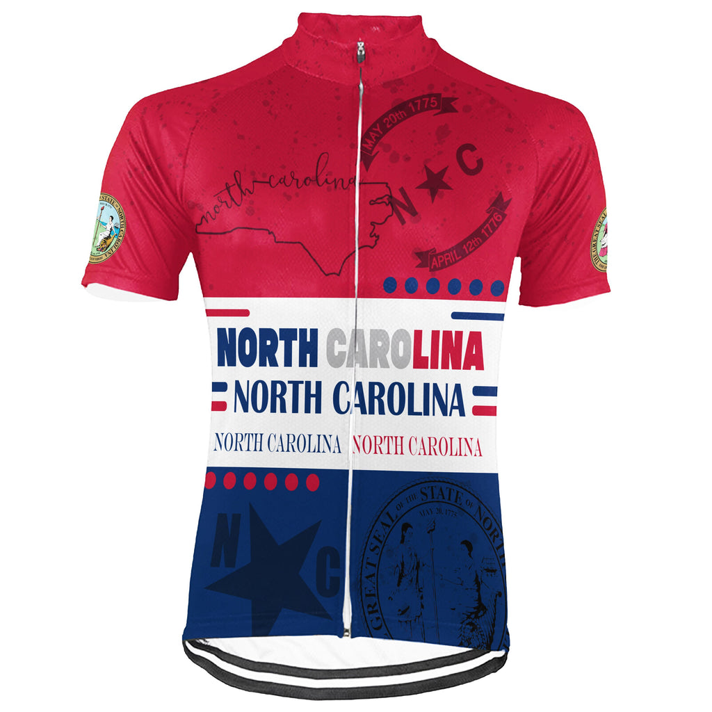 Customized North Carolina Short Sleeve Cycling Jersey for Men