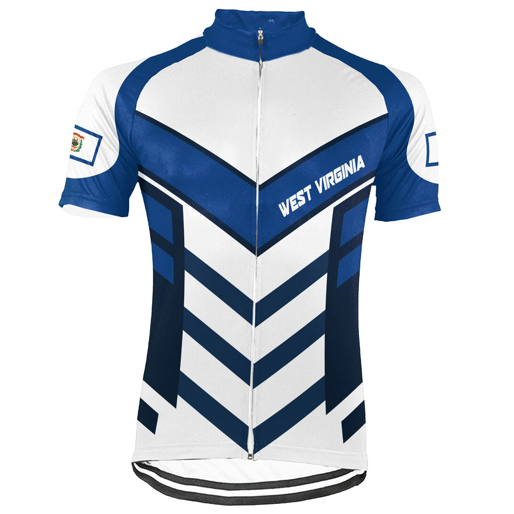 Customized West Virginia Short Sleeve Cycling Jersey for Men