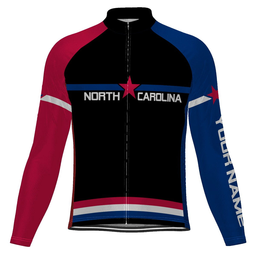 Customized North Carolina Winter Thermal Fleece Long Sleeve For Men