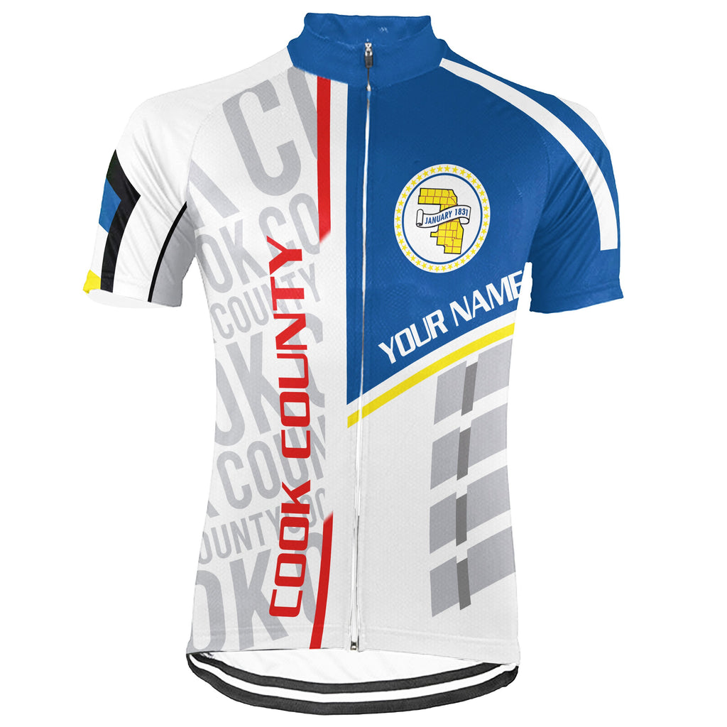 Customized Cook County Short Sleeve Cycling Jersey for Men