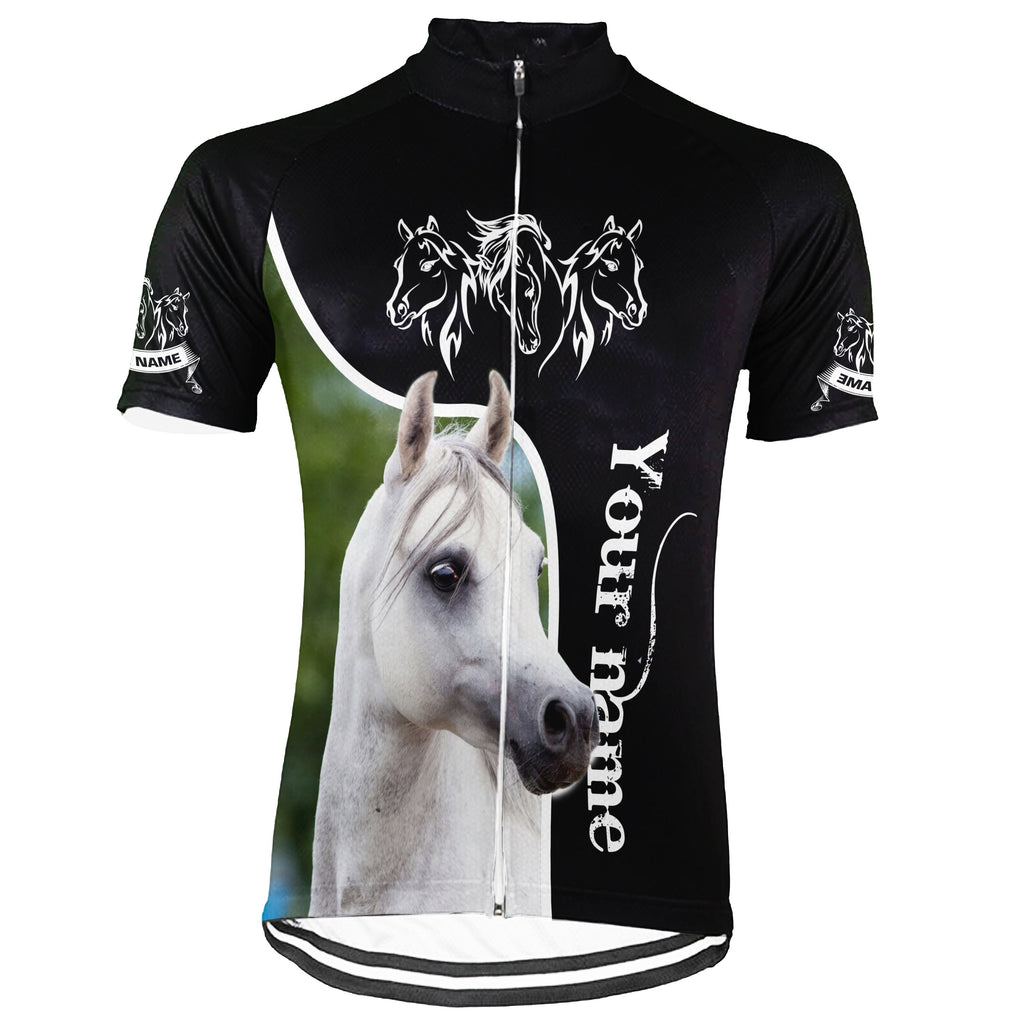Customized Image Horse Short Sleeve Cycling Jersey for Men