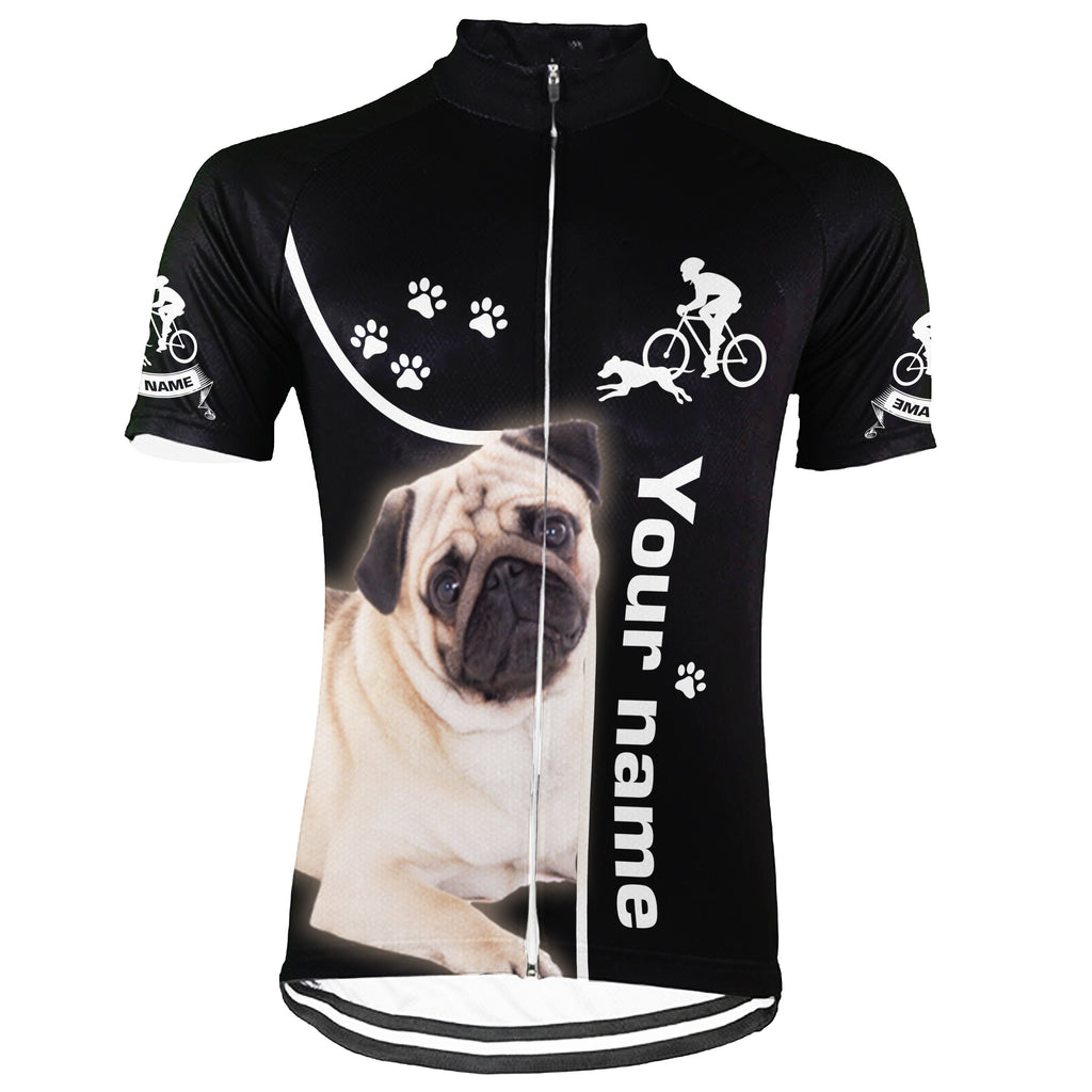 Customized Image Dog Short Sleeve Cycling Jersey for Men