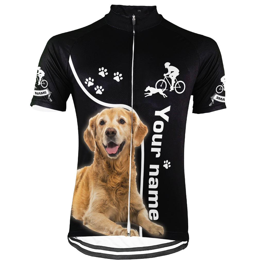 Customized Image Dog Short Sleeve Cycling Jersey for Men